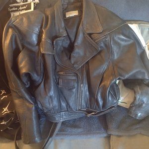 Vintage eighties leather motorcycle jacket